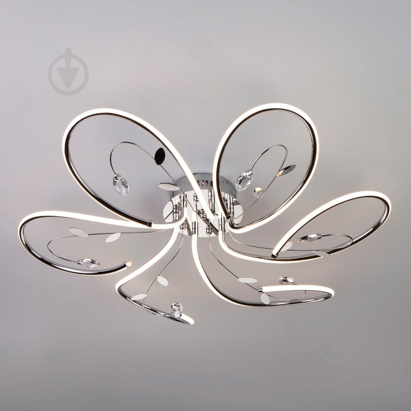 Люстра светодиодная Strotskis Venzel 90082/6 90 Вт LED-модуль хром - фото 1