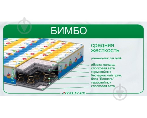 Матрас пружинный Бимбо Italflex 60x140 см - фото 4 Матрас пружинный Бимбо Italflex 60x140 см - фото 4