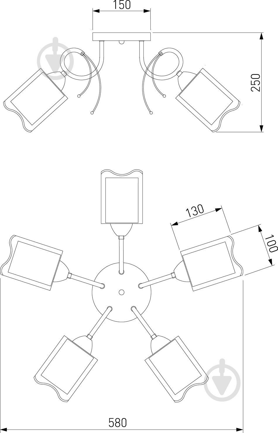 Люстра потолочная Strotskis Renee 30122/5 5x60 Вт E27 хром - фото 4 Люстра потолочная Strotskis Renee 30122/5 5x60 Вт E27 хром - фото 4