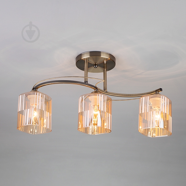 Люстра потолочная Strotskis Susan 30124/3 3x60 Вт E27 античная бронза - фото 1