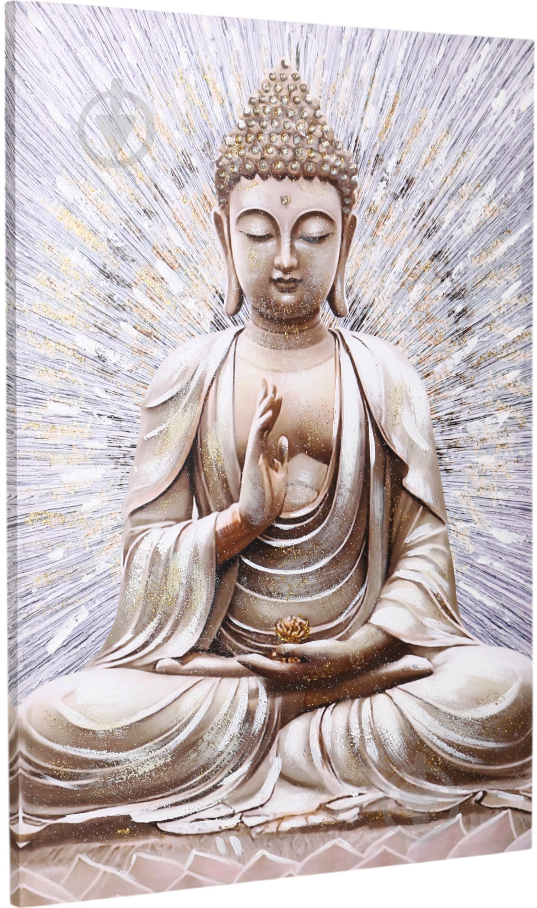 Картина з елементами ручної роботи Будда Анпін 70x100 см BD23C102BW - фото 3