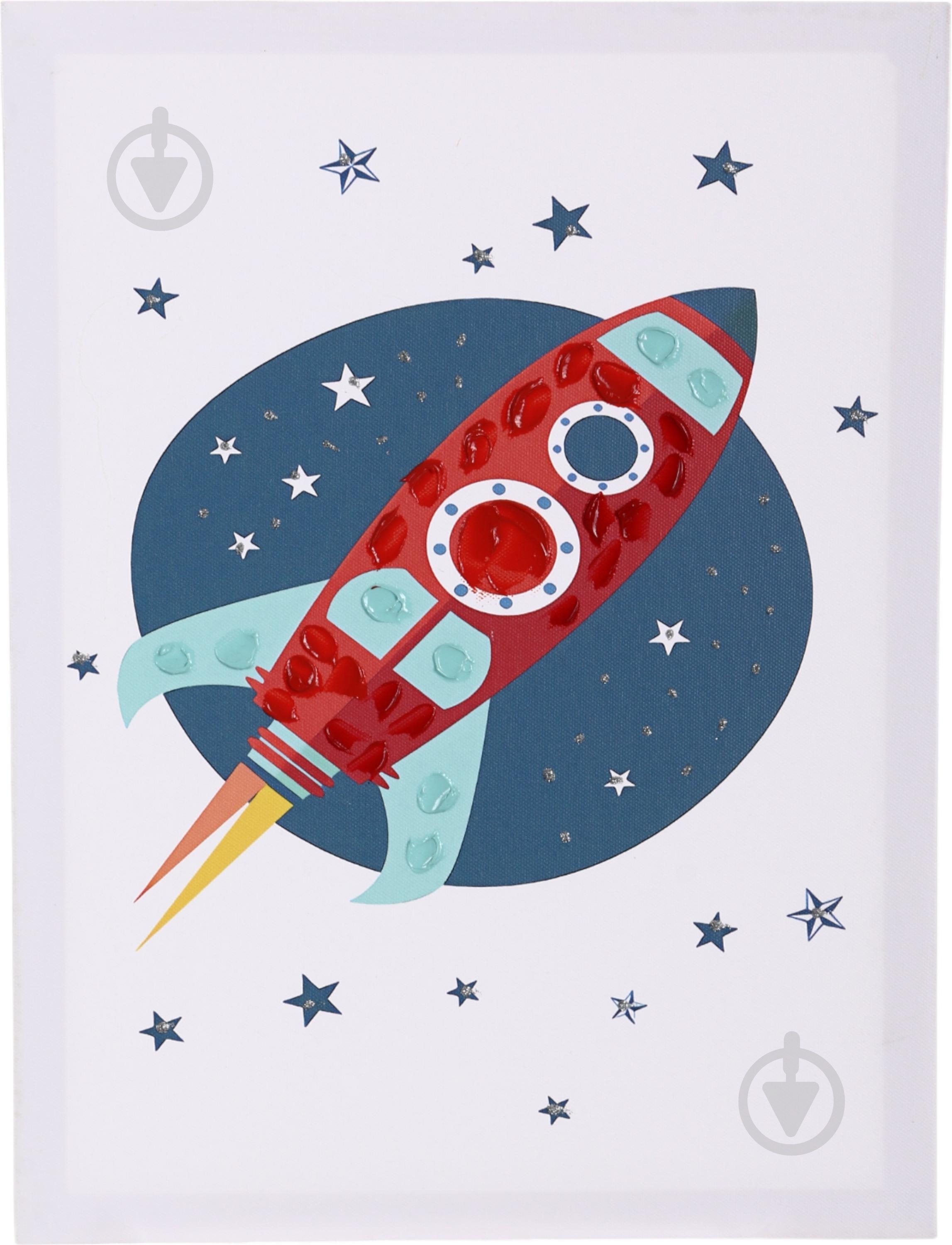 Картина с элементами ручной работы Ракета 30x40 см BD23A144BQ-1 - фото 1