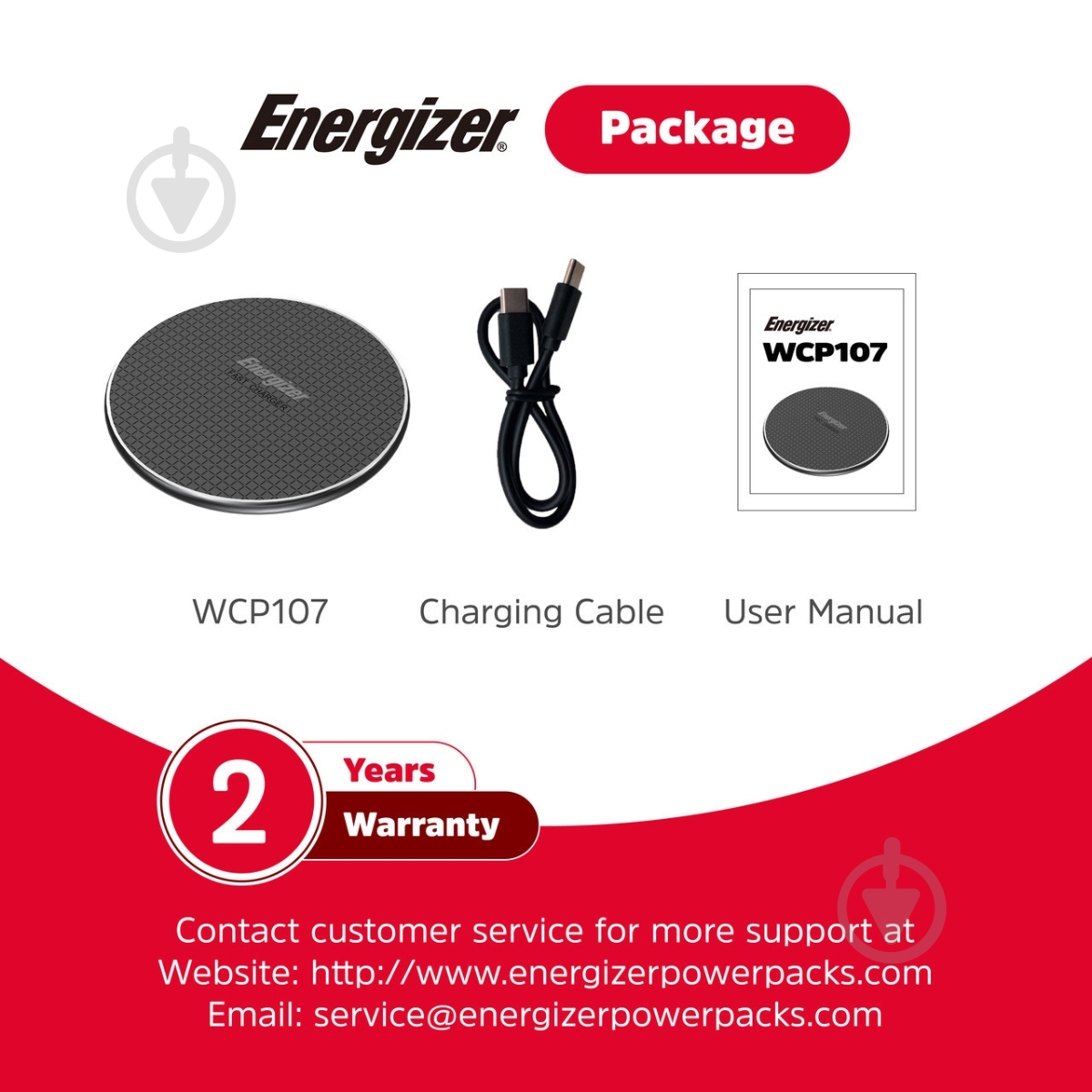 Беспроводное зарядное устройство Energizer WCP107 - фото 4