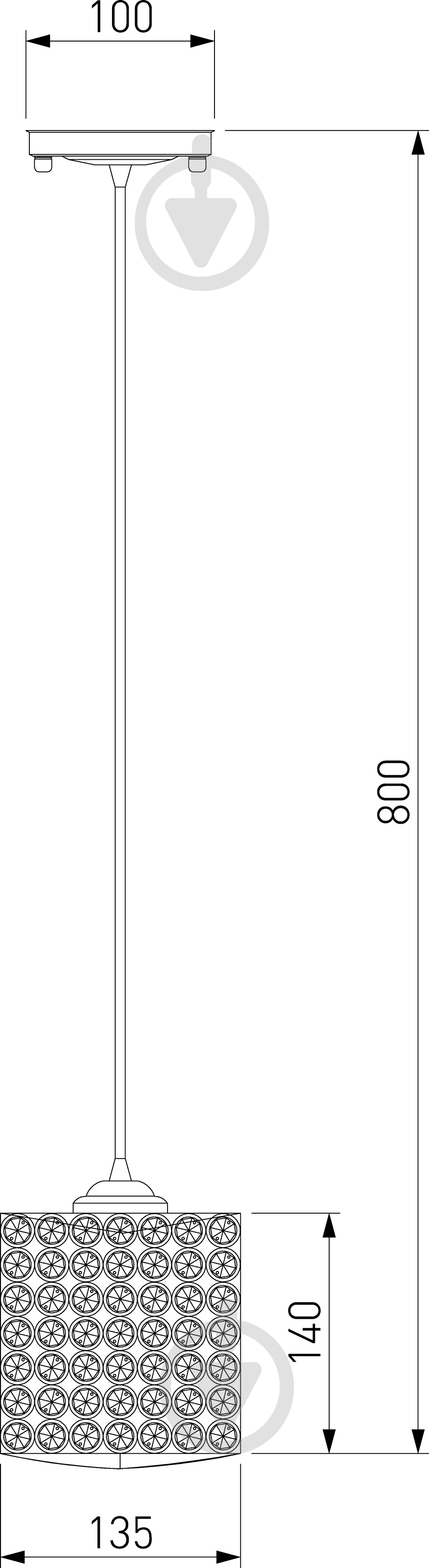 Подвес Strotskis Mirage 50068/1 1x60 Вт E27 хром - фото 4