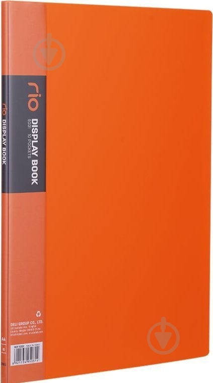 Папка з файлами E5033 мiкс А4 30ф 40мкм, Rio 18мм помаранчевий Deli - фото 1 Папка з файлами E5033 мiкс А4 30ф 40мкм, Rio 18мм помаранчевий Deli - фото 1