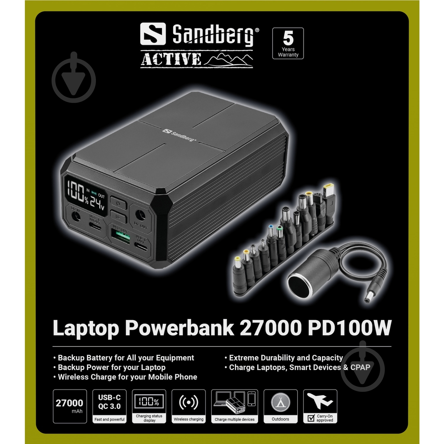 Повербанк Sandberg 27000 mAh black (421-13) - фото 7