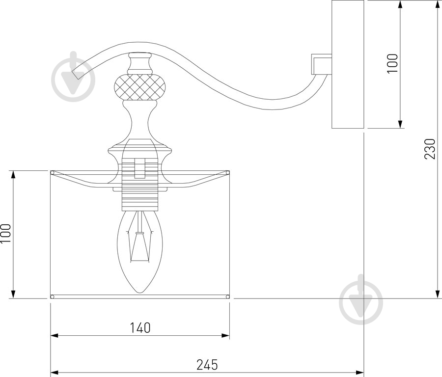 Бра Strotskis Ofelia 60070/1 1x40 Вт E14 никель/сатин - фото 7