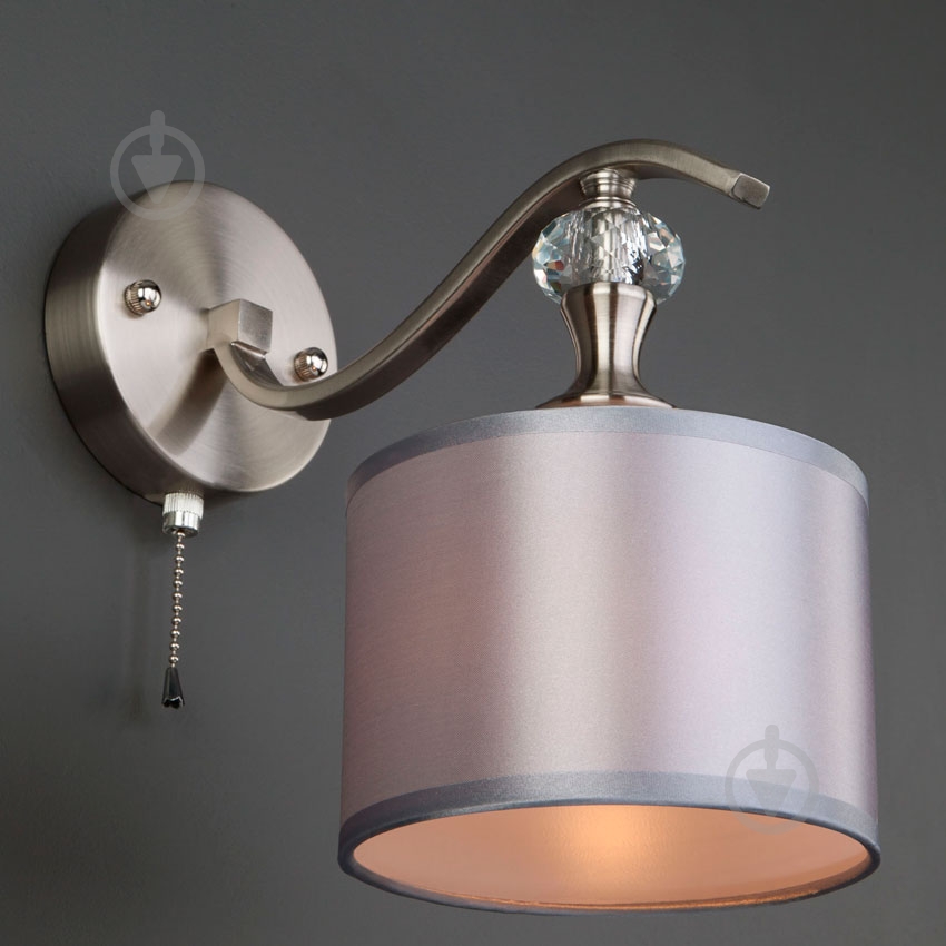 Бра Strotskis Ofelia 60070/1 1x40 Вт E14 никель/сатин - фото 6