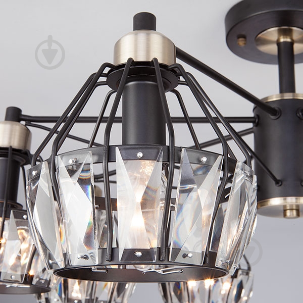 Люстра потолочная Strotskis Lord 70075/8 8x60 Вт E14 черный - фото 2