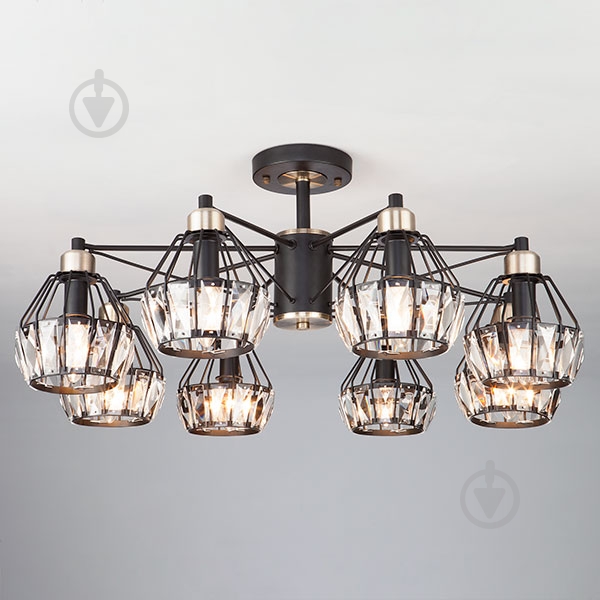 Люстра потолочная Strotskis Lord 70075/8 8x60 Вт E14 черный - фото 1