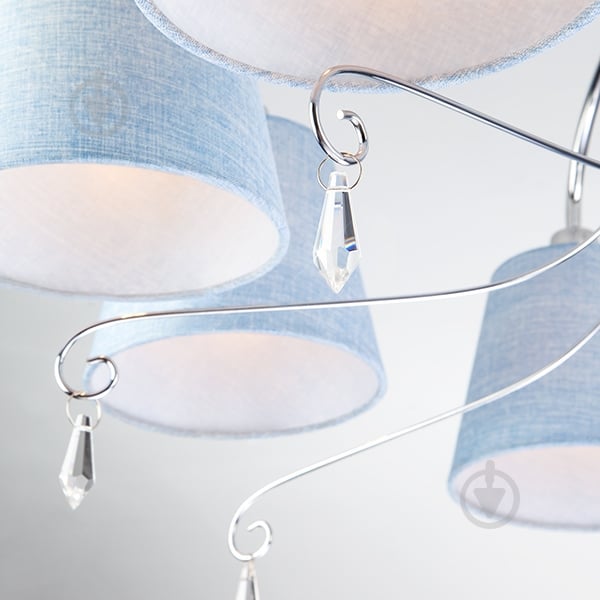 Люстра потолочная Strotskis Dalila 70096/8 8x40 Вт E14 хром/голубой - фото 2 Люстра потолочная Strotskis Dalila 70096/8 8x40 Вт E14 хром/голубой - фото 2