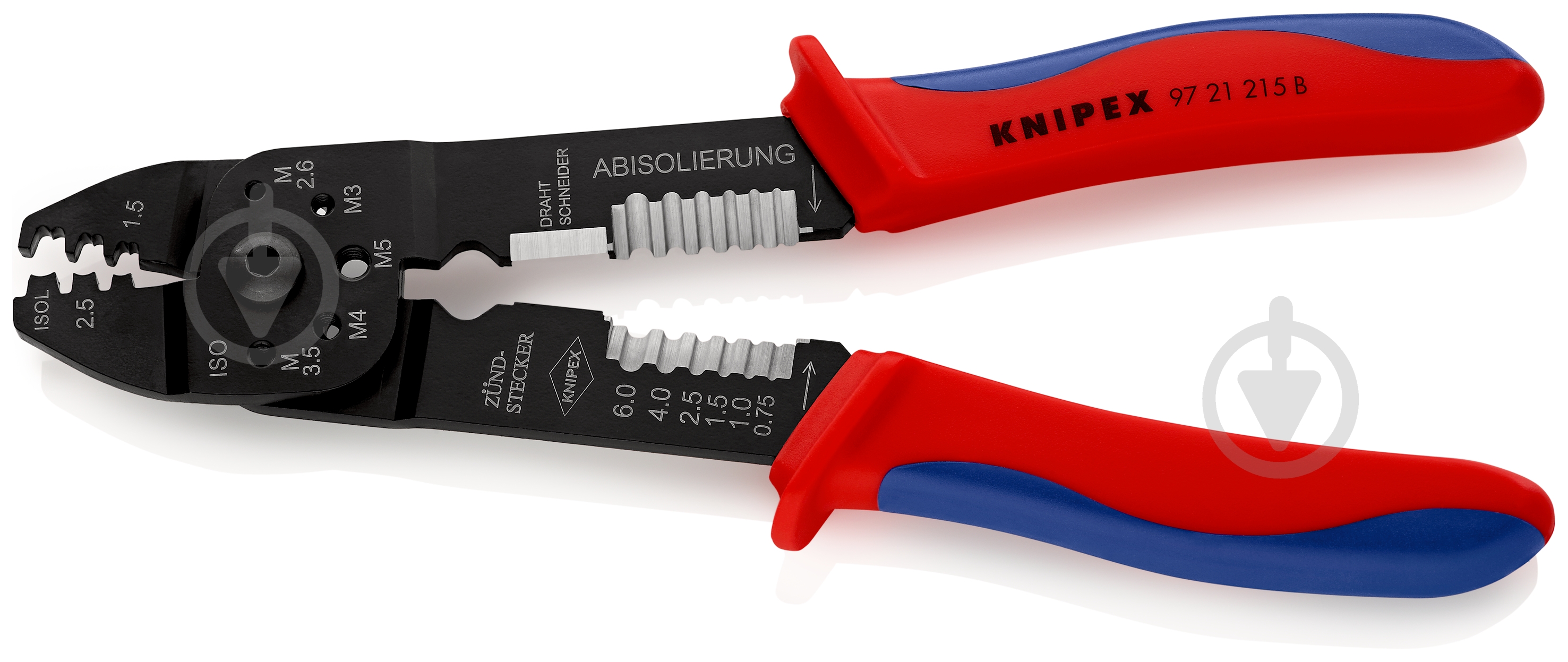 ᐉ Клещи универсальные для опрессовки и зачистки KNIPEX 97 21 215