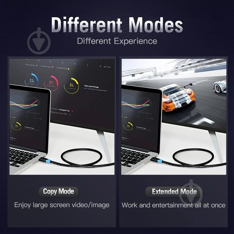 Кабель Vention 20 м чорний (AACBQ) - фото 6