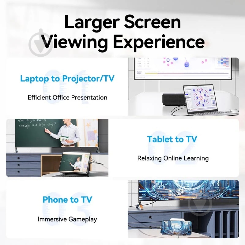 Кабель Vention 2 м черный (CRIBH) - фото 6