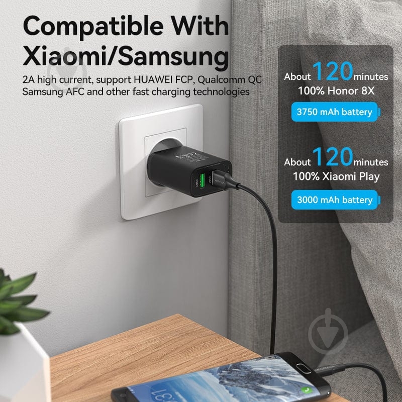 Кабель Vention USB 2.0 AM-micro BM 1 м черный (CTIBF) - фото 3 Кабель Vention USB 2.0 AM-micro BM 1 м черный (CTIBF) - фото 3
