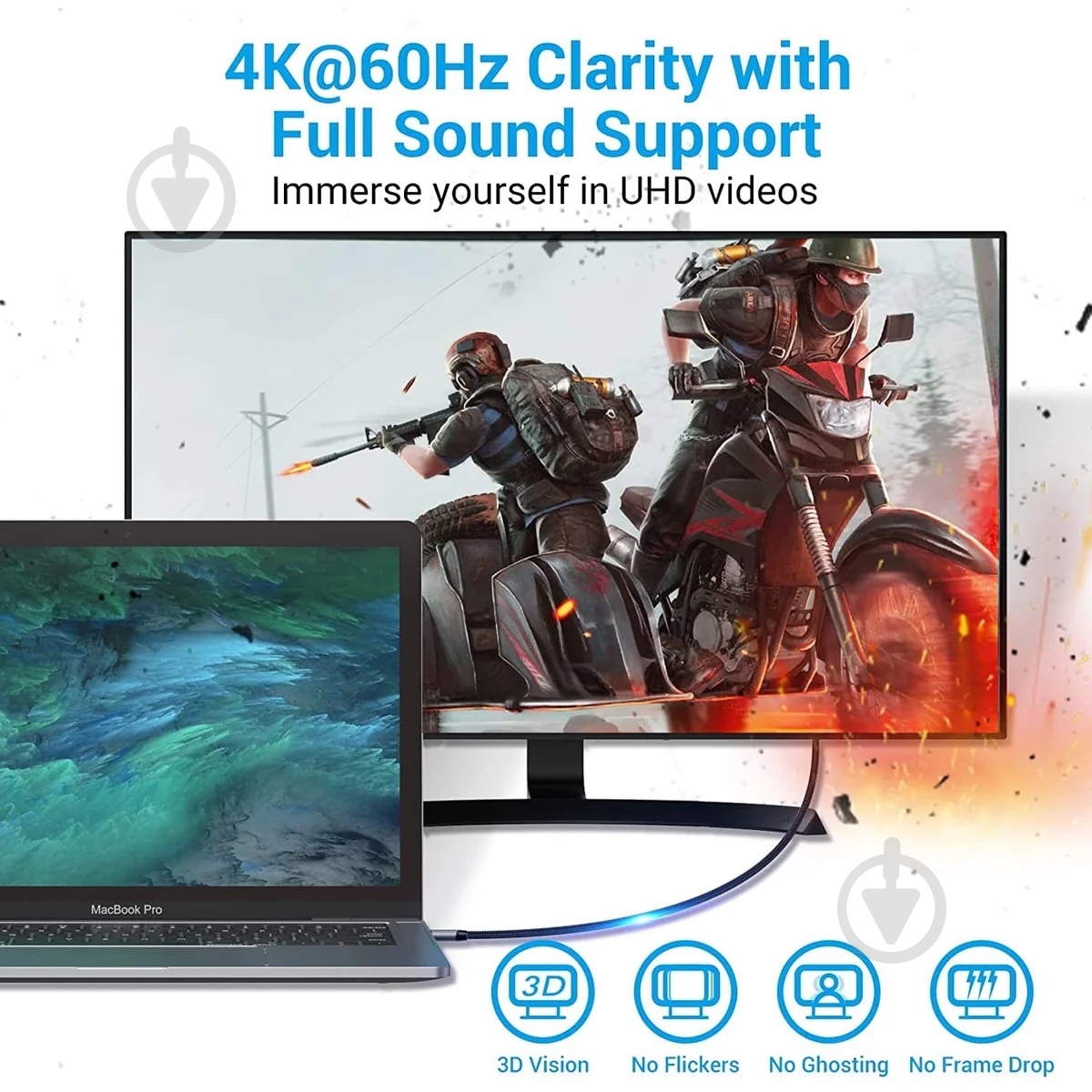 Кабель Vention USB 3.1 Type-C M to HDMI M 2 м черный (CRBBH) - фото 2