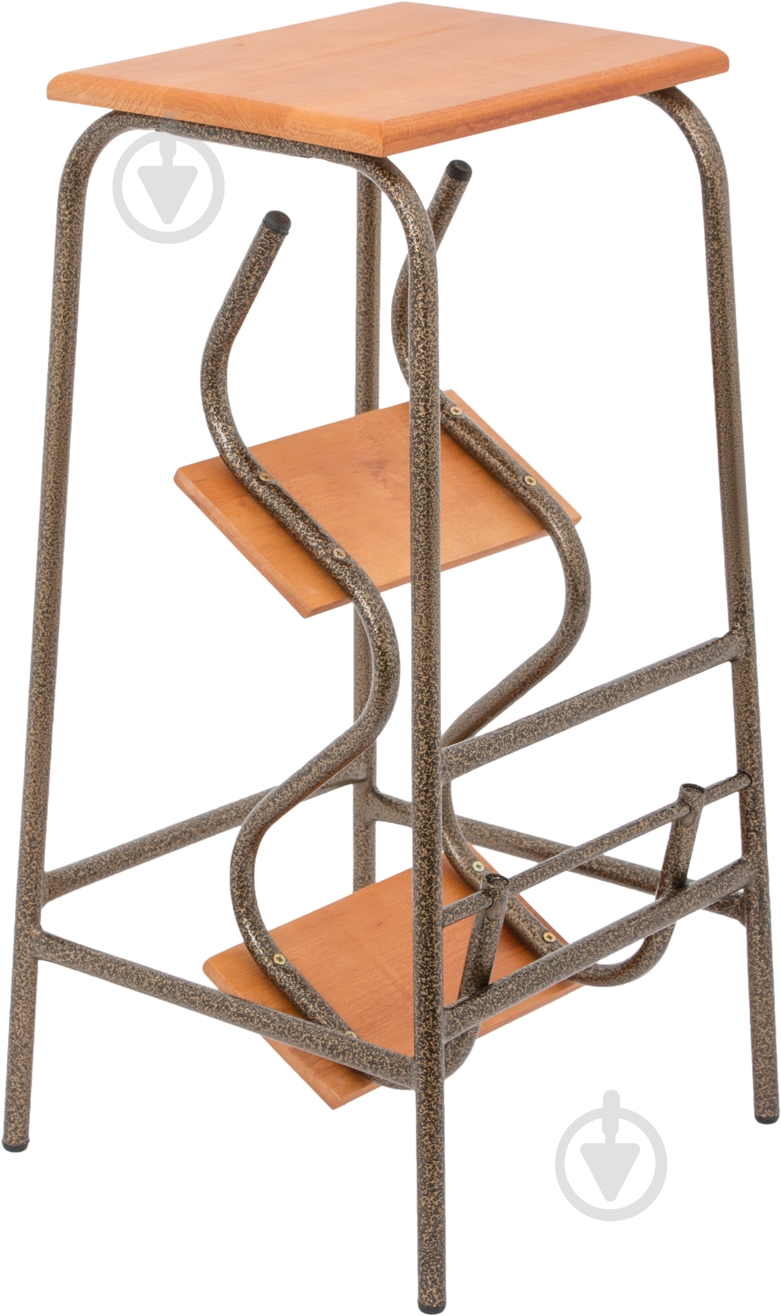 Табурет-лестница черешня / бронза - фото 1