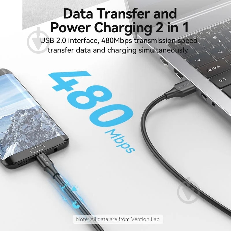 Кабель Vention USB 2.0 AM-micro BM 2 м черный (CTIBH) - фото 4 Кабель Vention USB 2.0 AM-micro BM 2 м черный (CTIBH) - фото 4