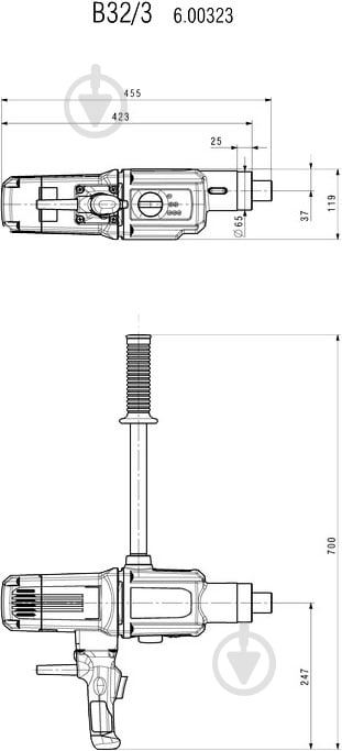 Дрель безударная Metabo B 32/3 600323000 - фото 3