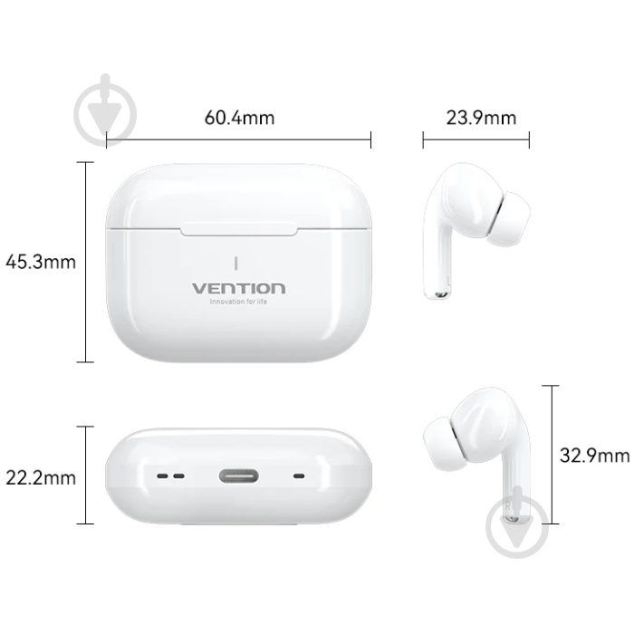 Наушники Vention Elf Earbuds ECHO LITE E11 white (NBVW0) - фото 3