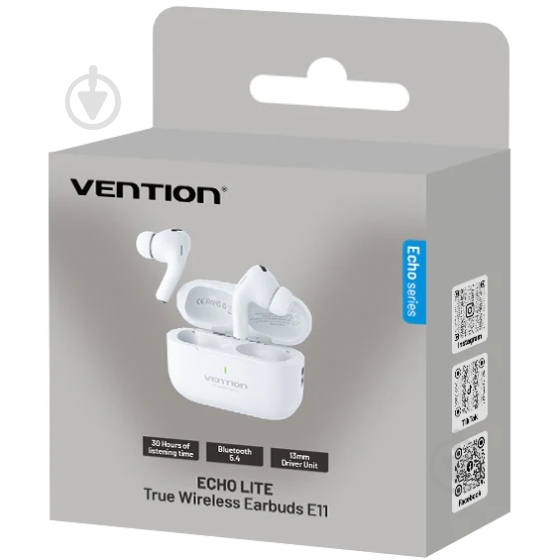 Наушники Vention Elf Earbuds ECHO LITE E11 white (NBVW0) - фото 4