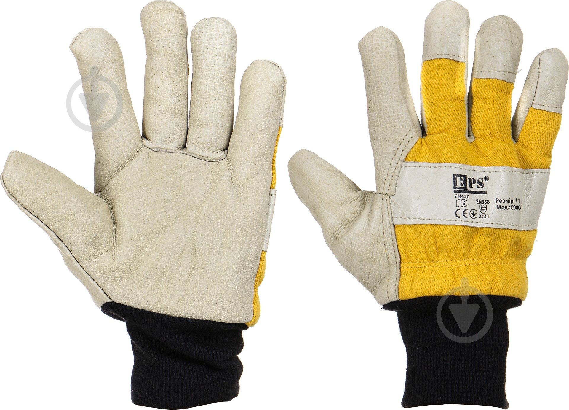 Рукавички Compass шкіряні із утеплювачем EPS з покриттям шкіра 2XL (11) C0804 - фото 1