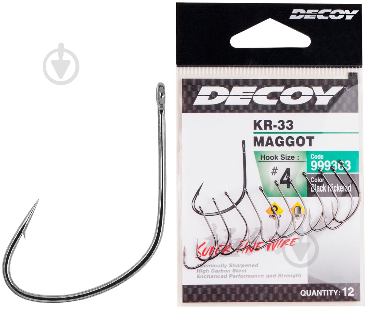 Крючки Decoy KR-33 Maggot №10 14 шт. - фото 1