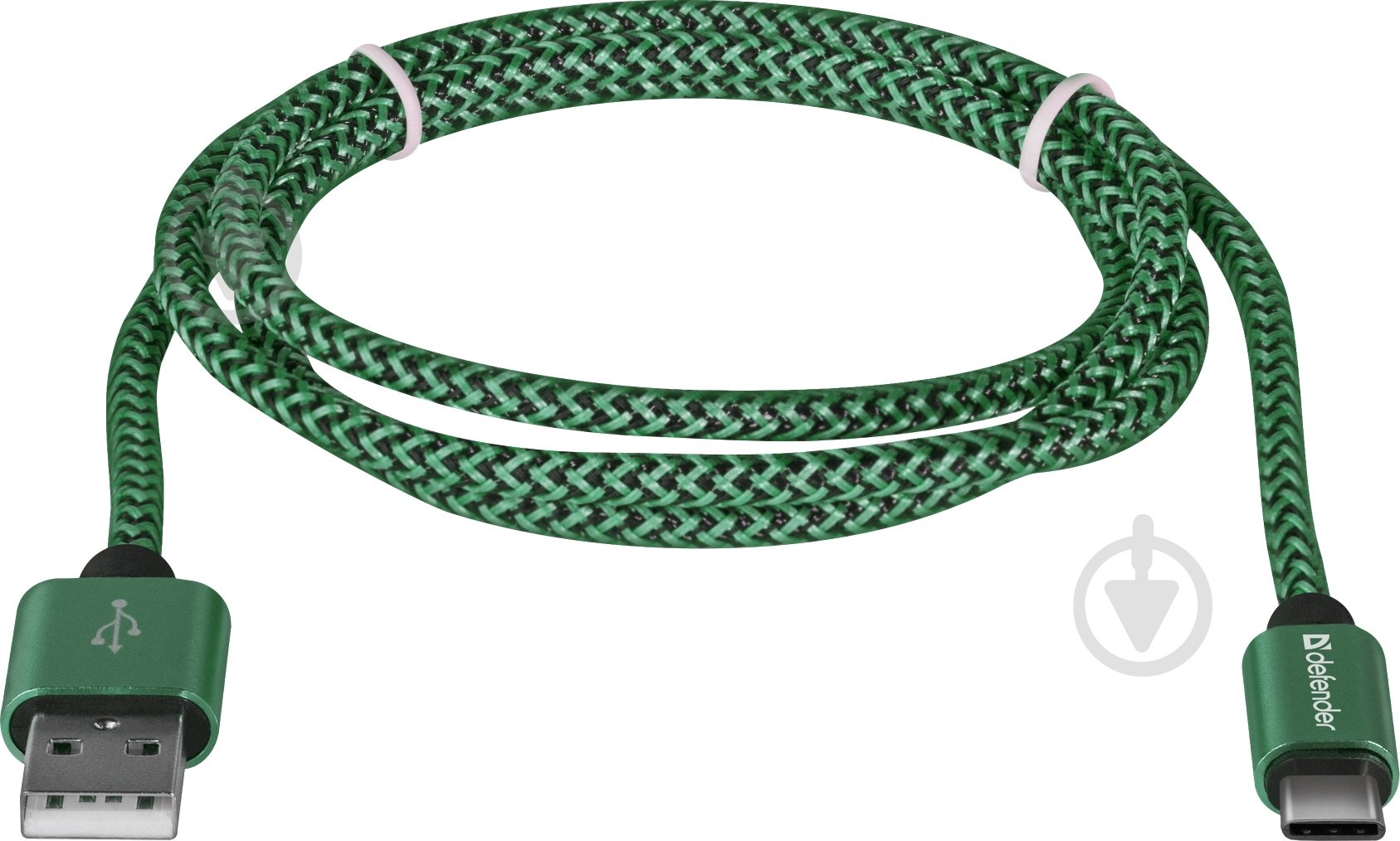 Кабель Defender USB Type-C 1 м зелений (87816) - фото 2