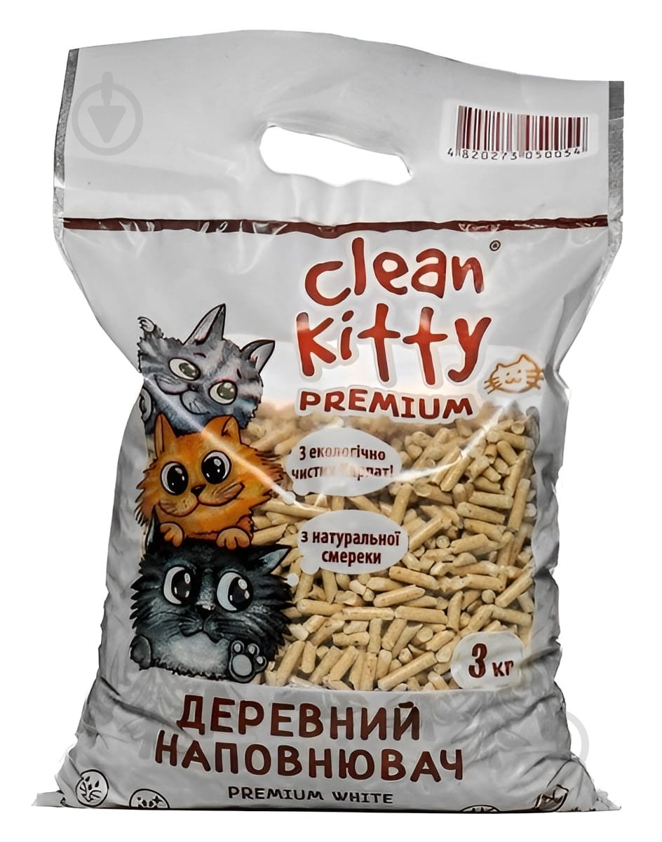 Наполнитель для кошачьего туалета Clean Kitty из натуральной ели 3 кг - фото 1 Наполнитель для кошачьего туалета Clean Kitty из натуральной ели 3 кг - фото 1