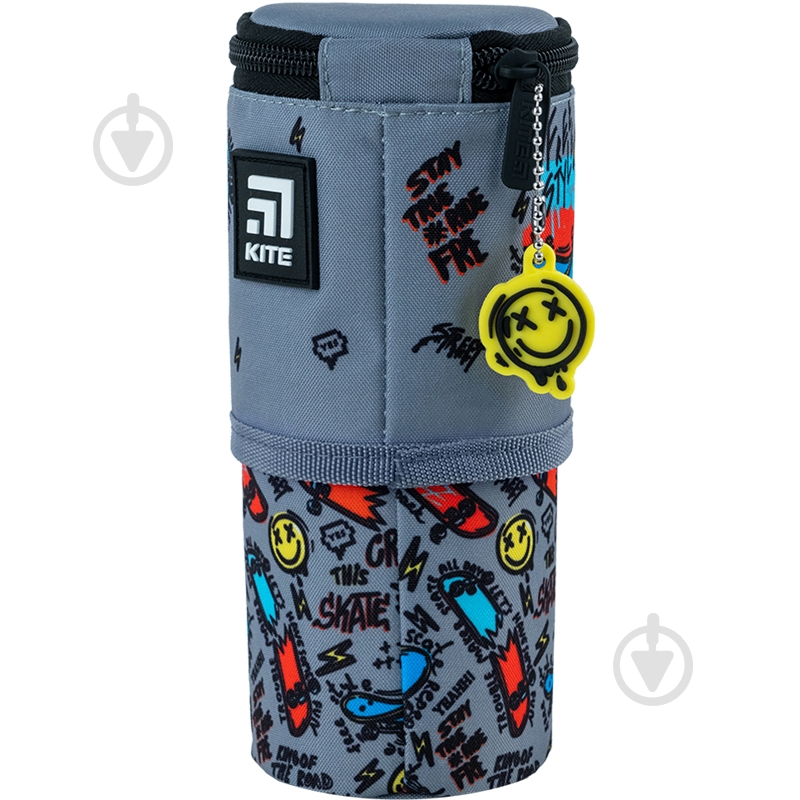 Пенал 684-2 Skateboard Tricks KITE серый - фото 3