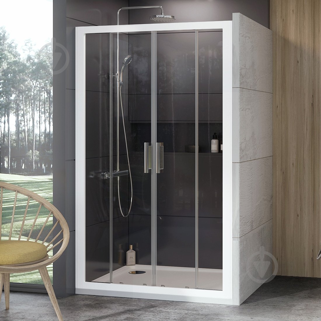 Душові двері Ravak 10DP4-140 білий +Transparent - фото 1 Душові двері Ravak 10DP4-140 білий +Transparent - фото 1