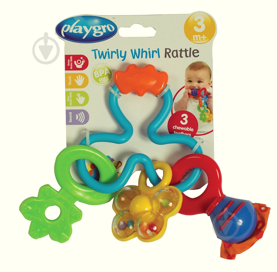 Погремушка Playgro Цветочек 7 169 - фото 1 Погремушка Playgro Цветочек 7 169 - фото 1