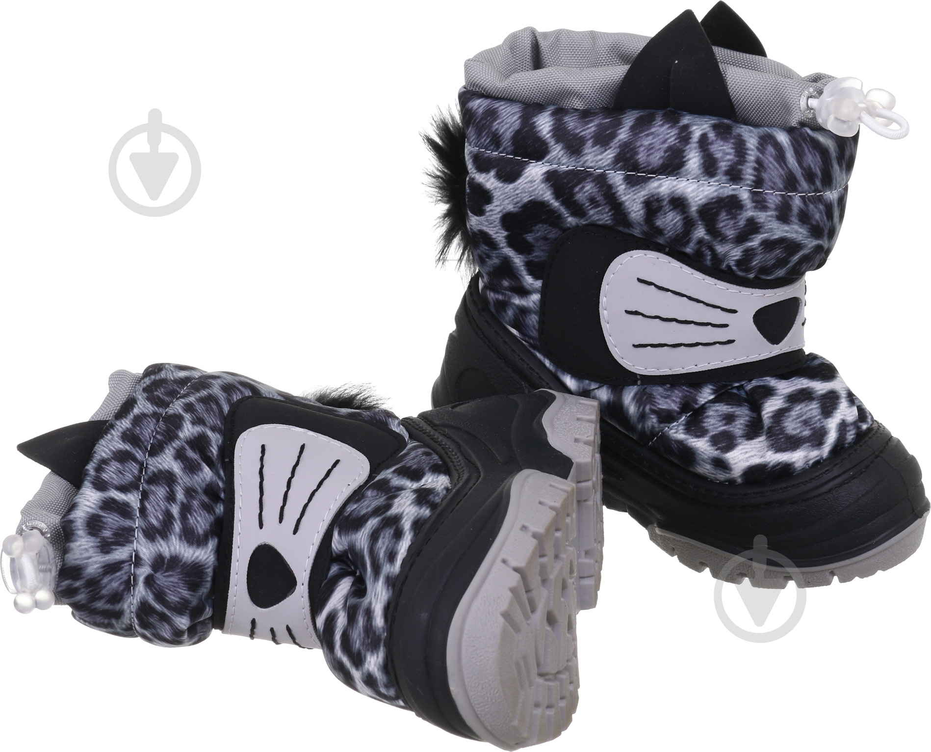 Сноубутсы унисекс Alisa Line Cat (Леопард) р.22 серый - фото 5