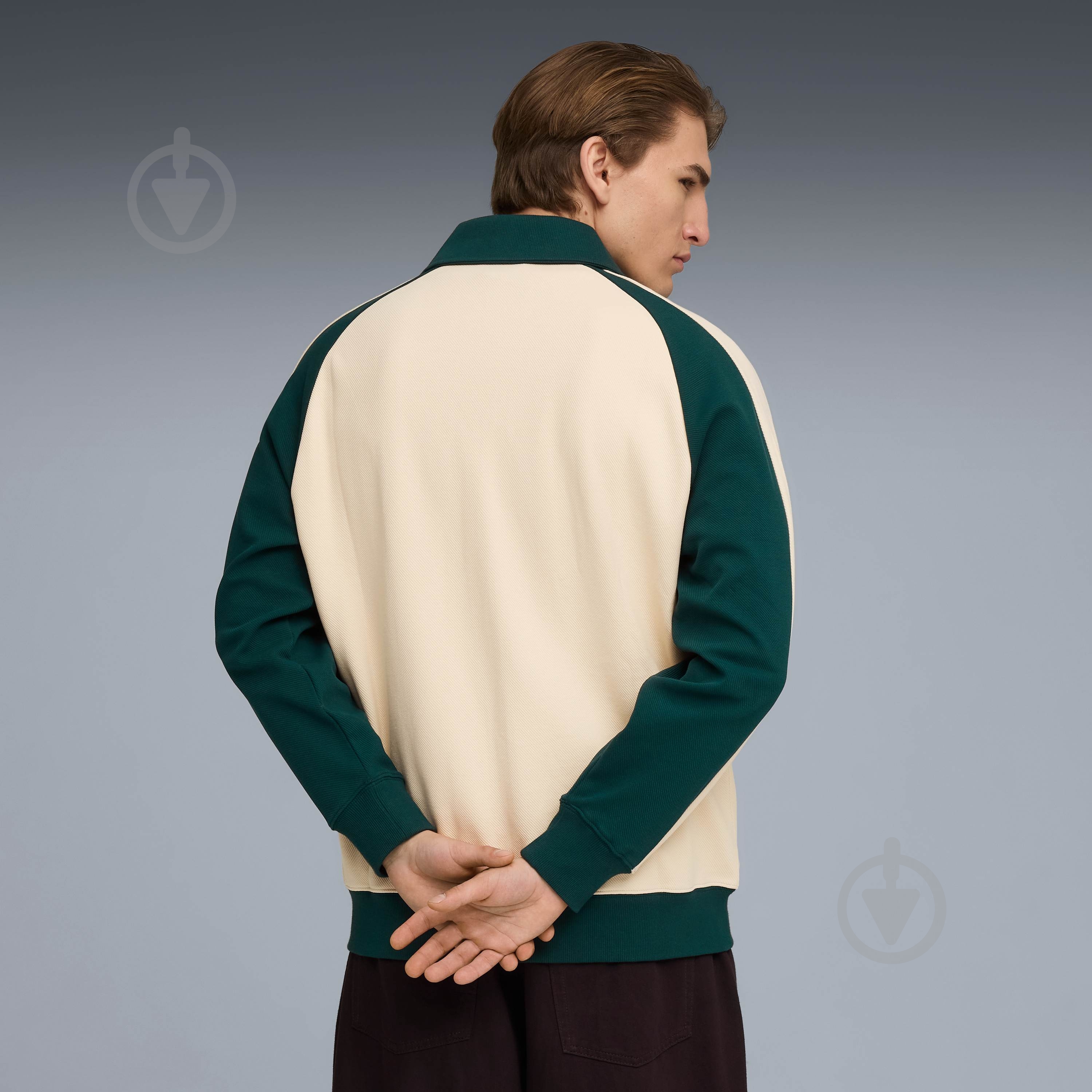 Джемпер Puma T7 Relaxed Wing Collar Jacquard Track Jacket DK 63299487 р.L белый - фото 2 Джемпер Puma T7 Relaxed Wing Collar Jacquard Track Jacket DK 63299487 р.L белый - фото 2