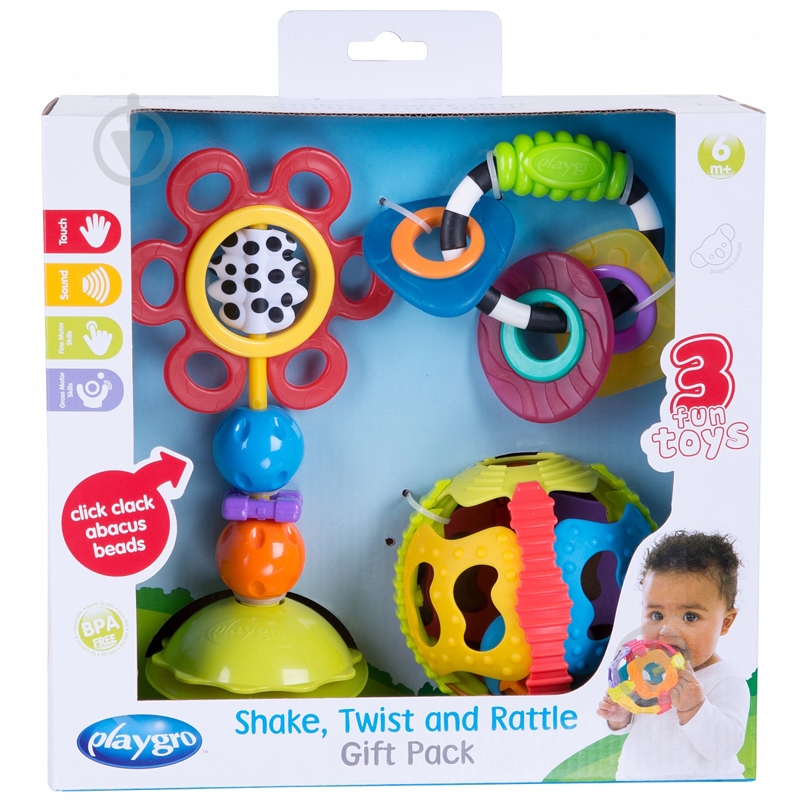 Игрушка-погремушка Playgro набор 3 шт. 71 033 - фото 2