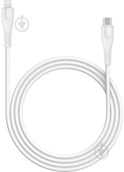 Кабель Canyon USB Type-C Lightning MFI-4 1,2 м white (CNS-MFIC4W) - фото 1