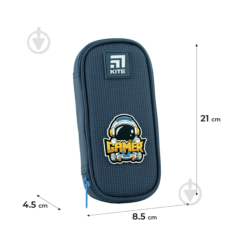 Пенал 662 Good Game KITE синий - фото 2