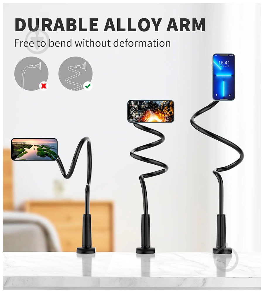 Автодержатель Choetech H049-BK черный - фото 6