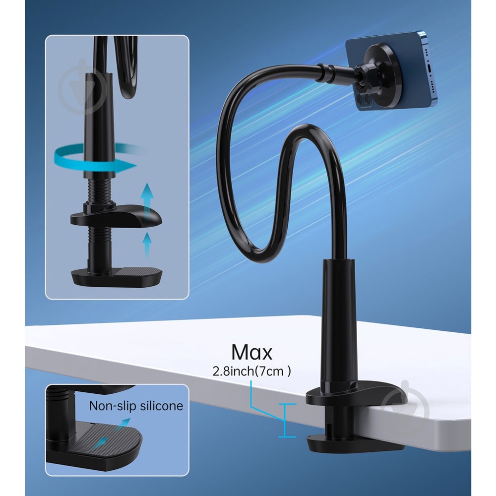 Автодержатель Choetech H049-BK черный - фото 8