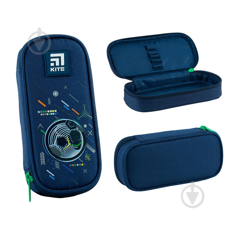 Пенал 662 Goal KITE синий - фото 1