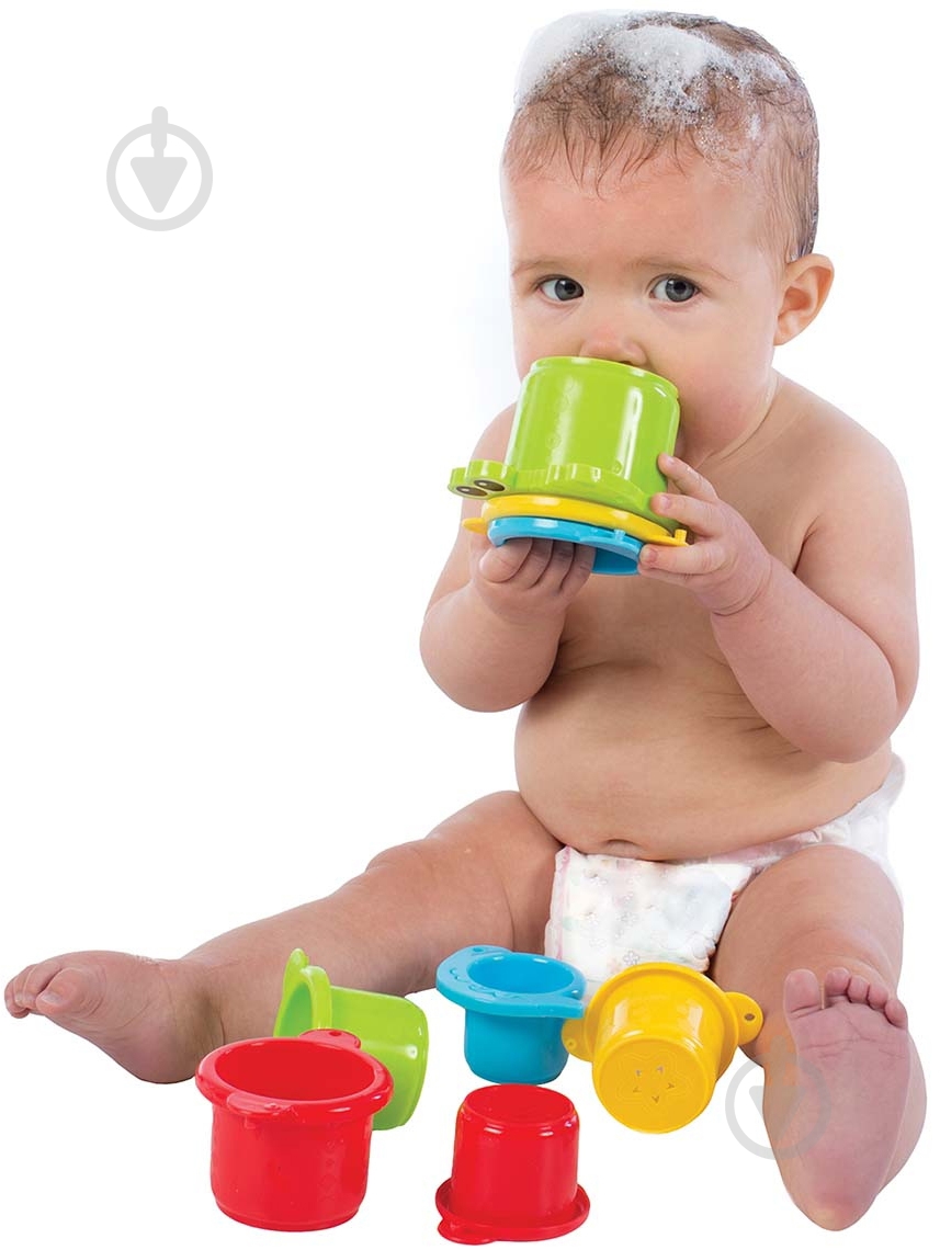 Пирамидка-конструктор Playgro Чашечки-формочки 4 928 - фото 2