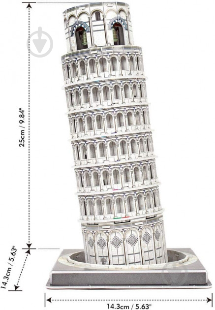 3D-пазл CubicFun Пизанская башня C241h - фото 3