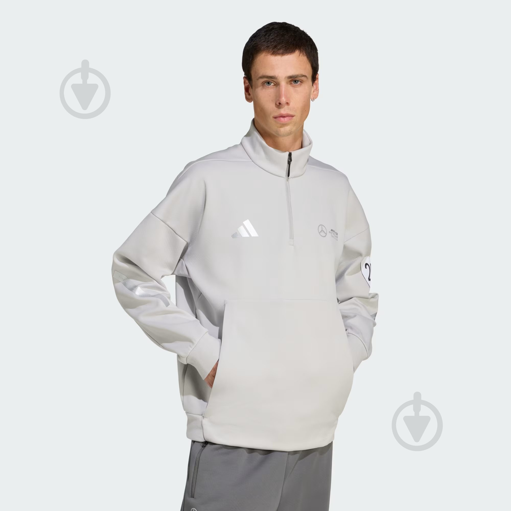 Світшот Adidas MER SIL HZ M JW3477 р.L сірий - фото 3 Світшот Adidas MER SIL HZ M JW3477 р.L сірий - фото 3