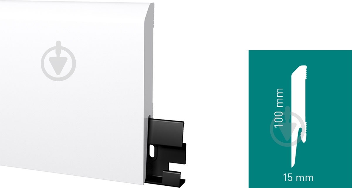 Плинтус Arbiton DORA D1010 белый 15х100x2400 мм - фото 1