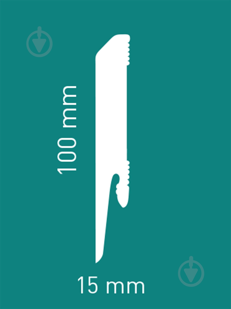 Плинтус Arbiton DORA D1010 белый 15х100x2400 мм - фото 2