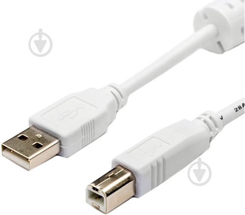 Кабель Atcom USB Bm – USB 0.8 м белый (AT-6152) - фото 1