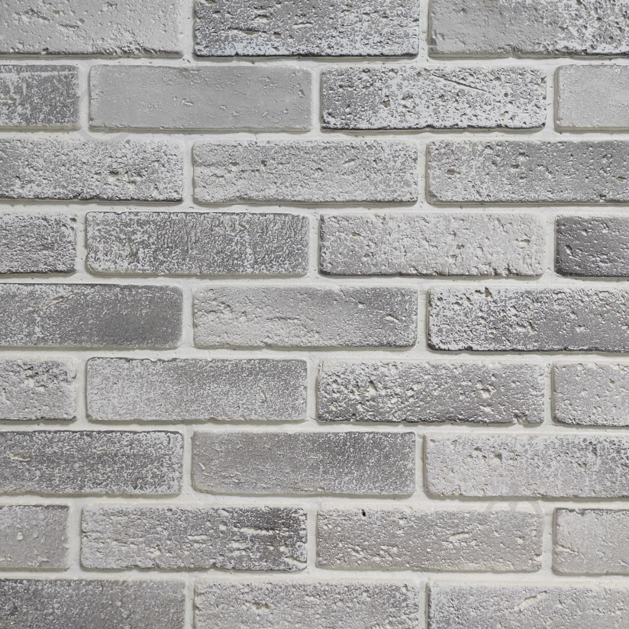 Плитка гіпсова пряма Саватекс Декор Цегла травертин сіра 0,8 кв.м - фото 1