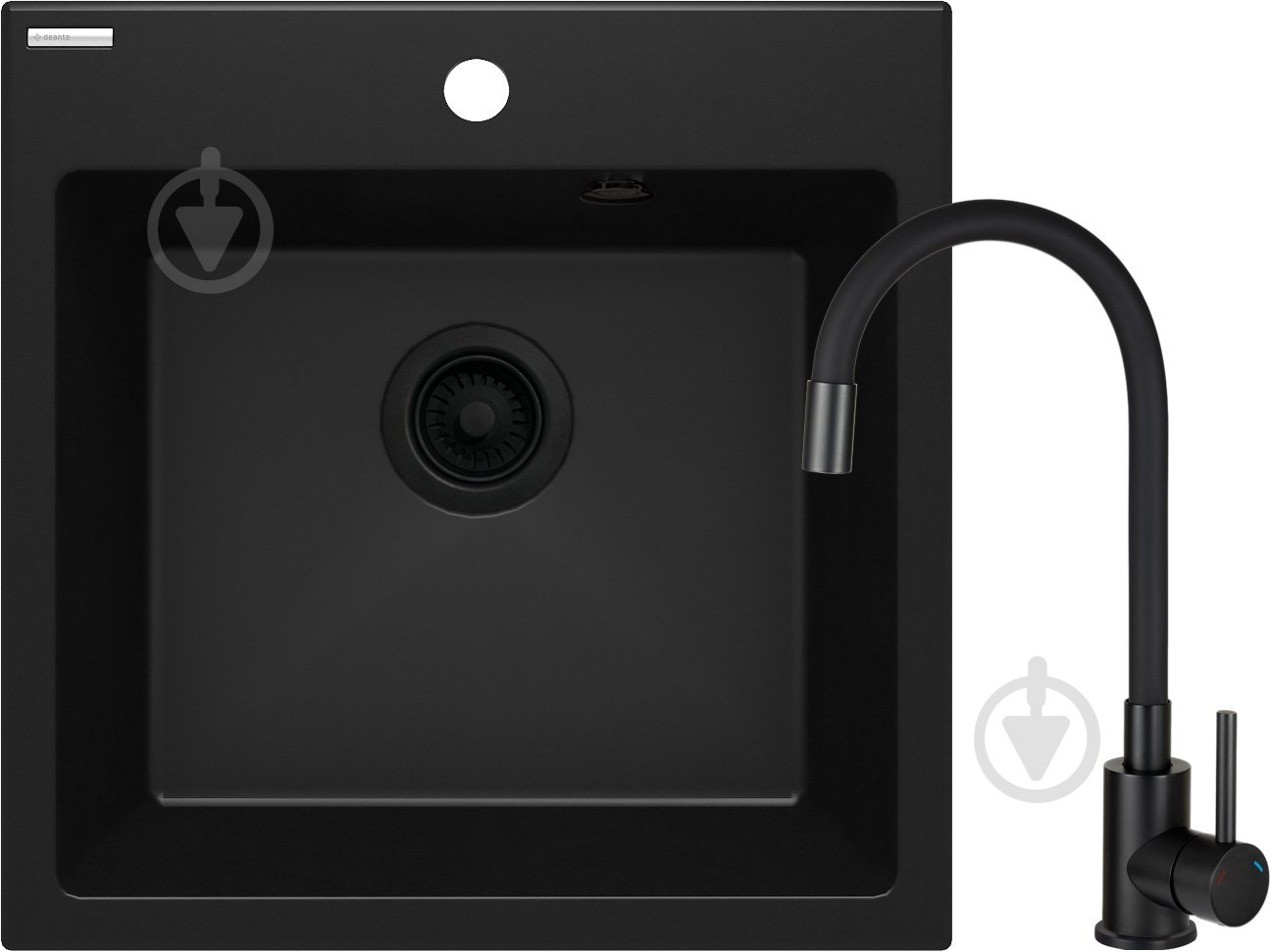 Мойка для кухни + смеситель Deante Evora черный (ZQJNN103) - фото 1 Мойка для кухни + смеситель Deante Evora черный (ZQJNN103) - фото 1