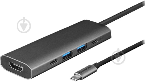 Док-станция Chieftec 5-в-1 USB3.2 Type-C titanium grey (DSC-502) - фото 1