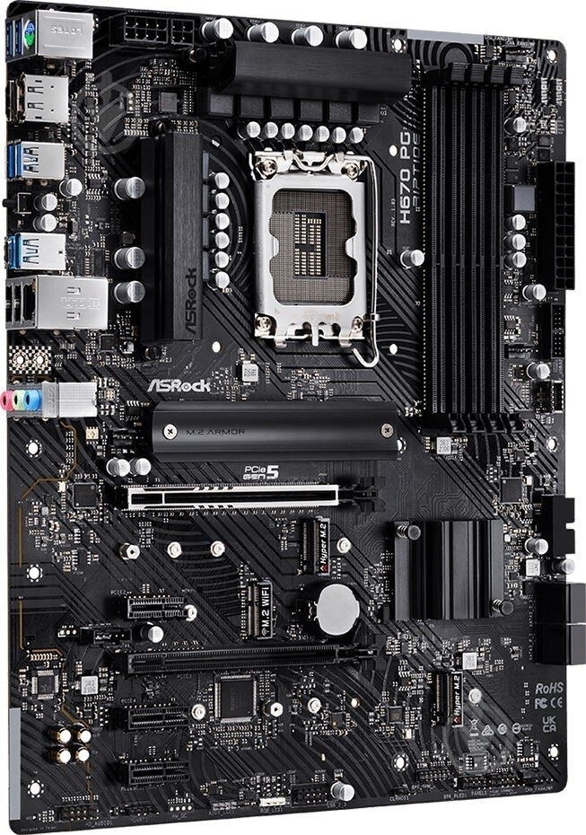Материнская плата ASRock H670 PG RIPTIDE (Socket 1700, Intel H670, ATX) - фото 4